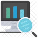 Data Analysis Monitor Monitoring Icon