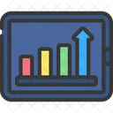 Tablet Bar Chart Icon
