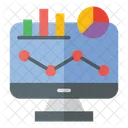 Data Analysis Monitor Report Icon