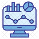 Data Analysis Monitor Report Icon