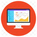 Data Analytics Data Statistics Online Graph Icon