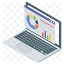 Online Analysis Graphical Presentation Marketing Analysis Icon