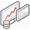 Online Analytics Business Growth Data Analytics Icon