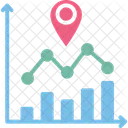Data Analytics Data Visualization Location Analysis Icon