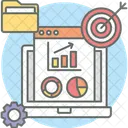 Data Analytics Business Goal Corporate Target Icon