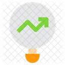 Data Analytics Loupe Chart Icon