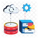 Cloud Server Data Backup Cloud Db Icon