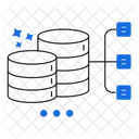 データバックアップ、データ復旧、データストレージ アイコン