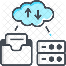 Data Backup Icon - Download in Colored Outline Style