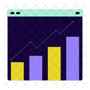 Data bar graph  Icono