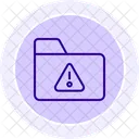 Data Breach Alert Line Icon Icon