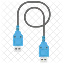 データケーブル、データワイヤ、USBケーブル アイコン