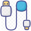 Data Cable Computer Hardware Computer Component Outline Filled Color Icon Icon