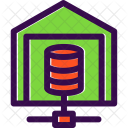 Data center Icon - Download in Colored Outline Style