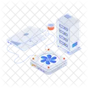 Data Center Server Hosting Icon