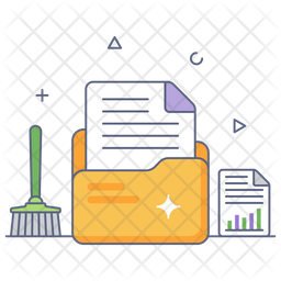 Data Cleaning Icon - Download in Colored Outline Style