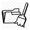 File Cleaning Data Cleaning Folder Cleaning Icon