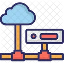 Cloud Computing Network Server Cloud Hosting Icon