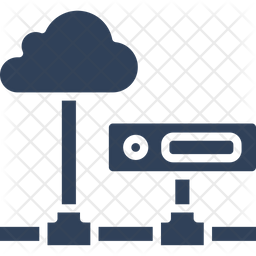 Data Cloud Icon - Download in Glyph Style