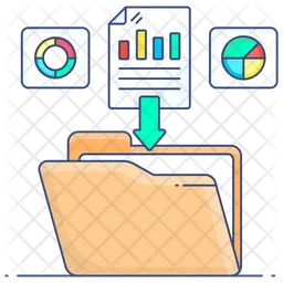 Data Collection Icon - Download in Colored Outline Style