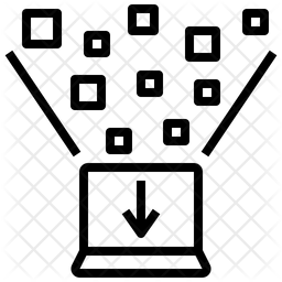 Digital data Icon - Download in Line Style