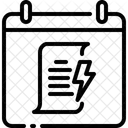 Data da conta de luz  Ícone