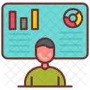 Data Dashboard Teacher Lecture Icon