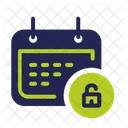 Desbloquear Data Calendario Data Ícone
