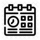 Data De Inicio Hora E Data Calendario Ícone