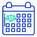 Data Do Julgamento Data Do Tribunal Data Da Justica Ícone