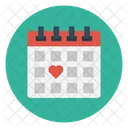 Calendario Data Amor Ícone