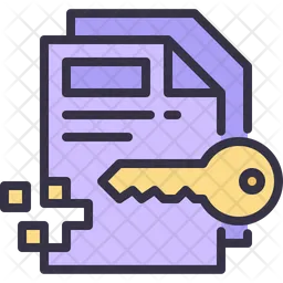 Data Encryption Icon - Download in Colored Outline Style