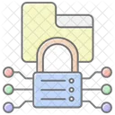 Data Encryption Lock Lineal Color Icon Icon