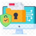 Cyber Crimes Cyber Security Data Encription Icon