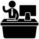 Data Entry Data Admin Office Assistant Icon