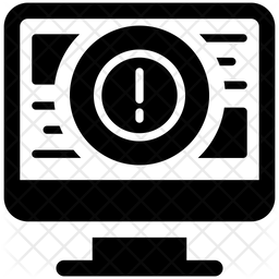 Data Error Alert Icon - Download in Glyph Style
