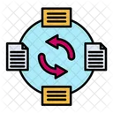 Data Transfer Data Sharing Database Icon