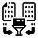 Data Extraction Filtration Processing Icon