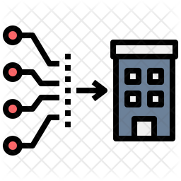 Data Fabric Icon - Download in Colored Outline Style