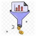 Data Filtering Funnel Icon