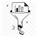 Data Filtering Funnel Icon