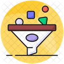 Data Filtering Funnel Symbol
