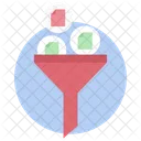 Data Filtration Funnel  Icon