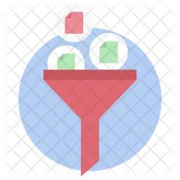 Data Filtration Funnel  Icon