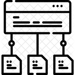 Data flow Icon - Download in Line Style