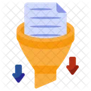 Data Funnel Data Filtration Data Extraction Icon