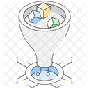Data Funnel Data Filter Data Conversion Icon
