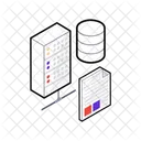 Internet Hosting Data Hosting Data Storage Icon