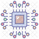 Data Infrastructure Semiconductor Network Icon