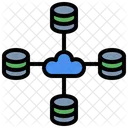 Data Integration Decentralized Storage Cloud Computing Icon